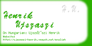 henrik ujszaszi business card